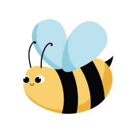 Bumble bee png, Bumble bee cartoon style vector