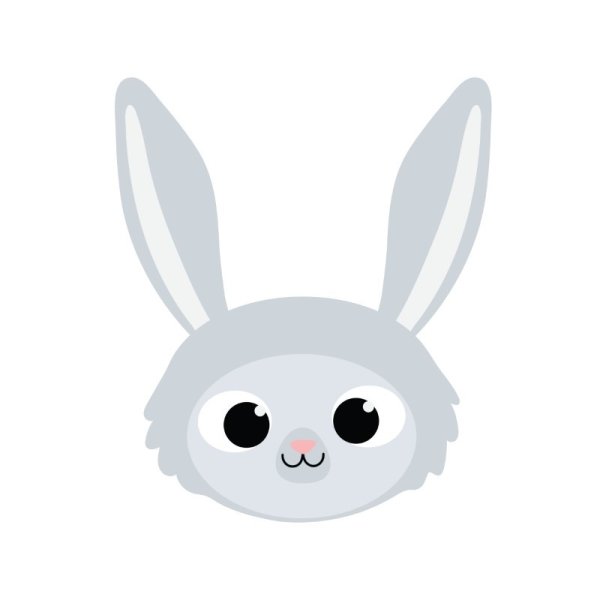 Bunny face png, Bunny face vector cartoon style - Free Png Images