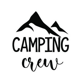 Camping crew quote vector SVG