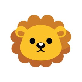 Lion face cartoon png, Cartoon cute lion vector