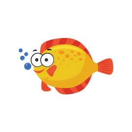 Cartoon fish vector, Cartoon fish png, Cartoon yellow red fish vector