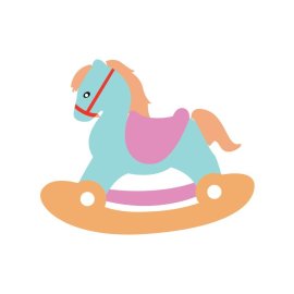 Rocking horse png, Cartoon rocking horse vector