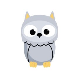 Owl png, Owl vector, Cartoon style vector owl bird