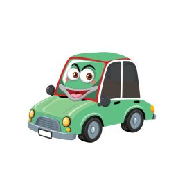 Cartoon car png, Cartoon car character vector illustration