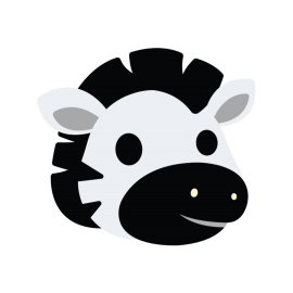 Zebra face png, Cartoon vector zebra zoo animals