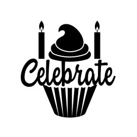 Celebrate cupcake with candles abstract vector, Celebrate cupcake with candles abstract png