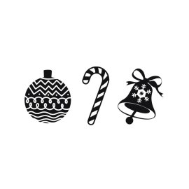 Christmas beautiful black ornaments for decoration vector