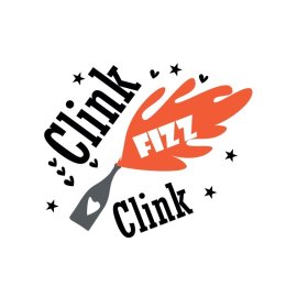 Clink fizz clink party svg vector