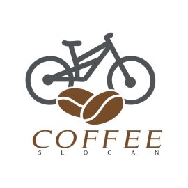 Coffee logo with coffee beans vector, Coffee logo with coffee beans png