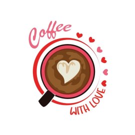 Coffee with love valentine's day posters