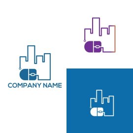 Computer statistics mouse logo template