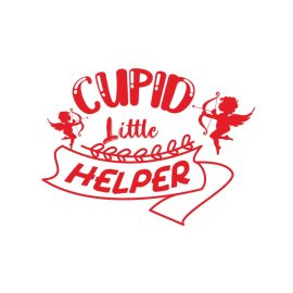 Cupid little helper with cupid silhouette