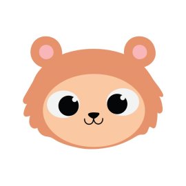 Bear baby png, Cute bear baby head vector