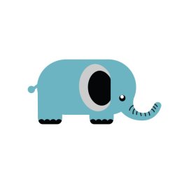 elephant cartoon png, Cute blue elephant cartoon png