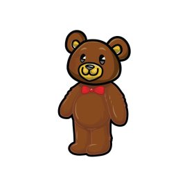 Cute teddy toy png, Cute brown teddy toy Vector