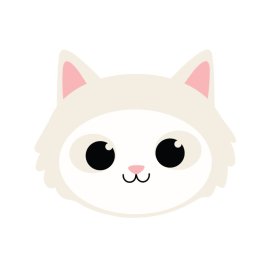 Cute bunny face vector