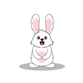 Cute bunny illustration vector