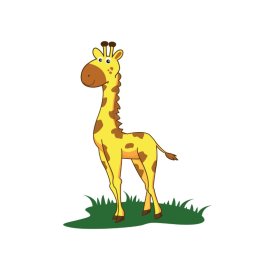 Cute cartoon giraffe animal vector