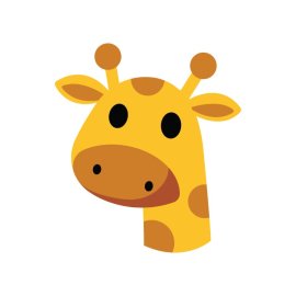 Cute cartoon giraffe vector