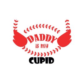 Daddy is cupid valentine day vector
