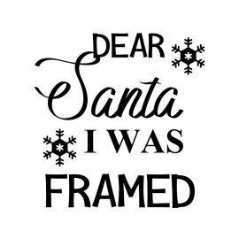 Dear santa i was framed vector christmas