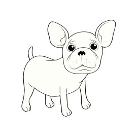Dog vector black and white sketch