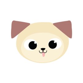 Dog vector head face