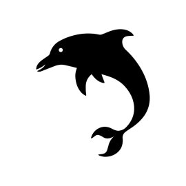 Dolphin  silhouette vector sea animals