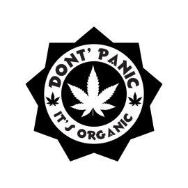 Don't panic it's organic vector crest badge logo