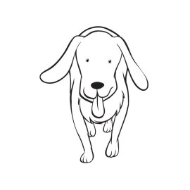 Line drawing dog vector, Line drawing dog png