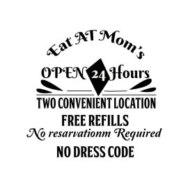 Eat at mom's funny phrase vector