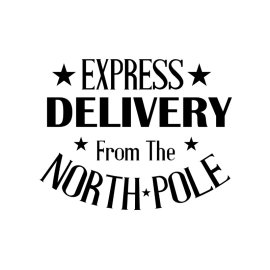Express delivery from the north pole vector text