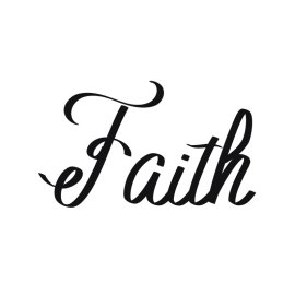 Faith typography vector lettering