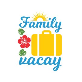 Family vector summer vacation artwork