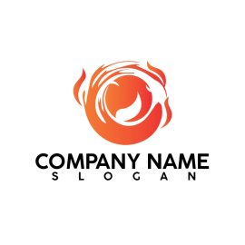 Fireball logo template vector