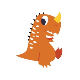 School dinosaur png, kid dinosaur png, fun dinosaur png, Flat cartoon style cute dinosaur mascot