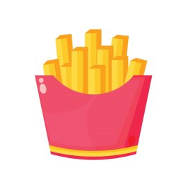 French fries png, French fries clipart, Food, png, French fries vector fast food red color