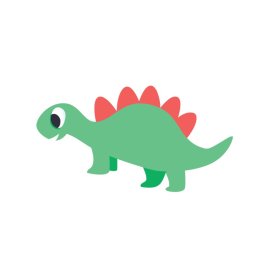 green stegosaurus png, green stegosaurus vector Flat vector green stegosaurus design