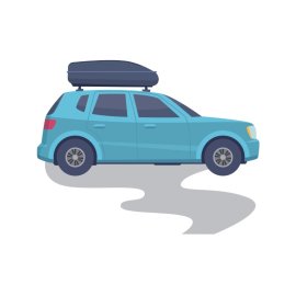 Car png, travel car with luggagex clipart, car with luggagex flat vector