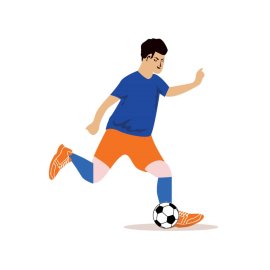 Soccer player png, person playing soccer cartoon vector, person playing soccer clipart