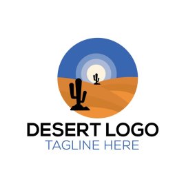 Desert logo template vector, Desert logo png