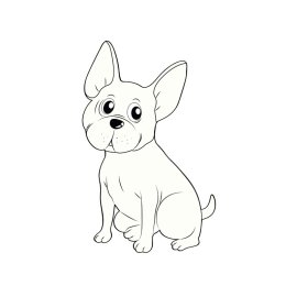 Dog outline, Free hand vector illustration dog