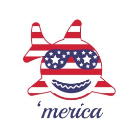 Free vector american flag shark