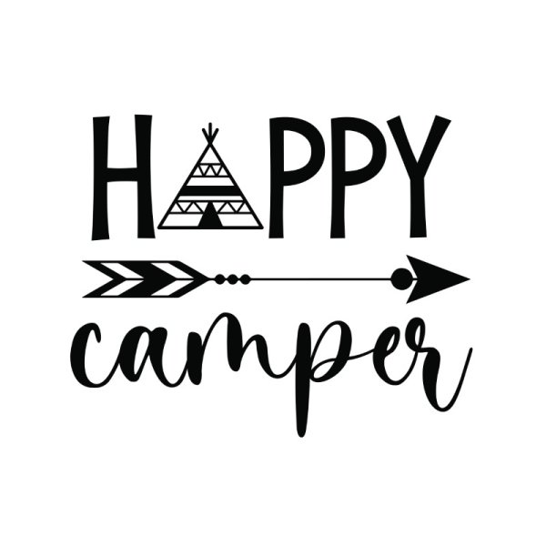 Free vector happy camper lettering handmade with arrows png - Free Png ...