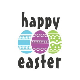 Free vector happy Easter poster with colorful eggs png