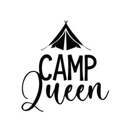 Free vector lettering camp queen png