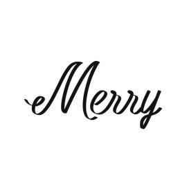 Free vector merry typography png