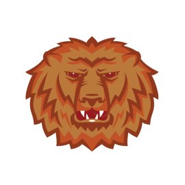 Free vector lion head illustration png