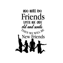 Friendship goals quotation typography vector png