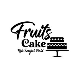 Fruits cake vector with cake silhouette png